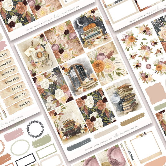 One more chapter   - planner sticker kit (4 sheets or a la carte)