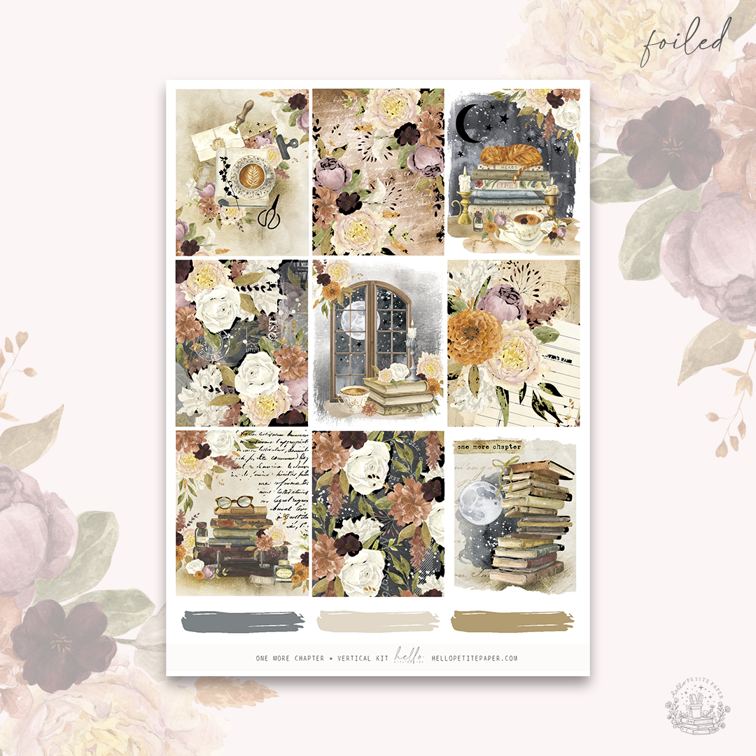 One more chapter  - FOILED sticker kit