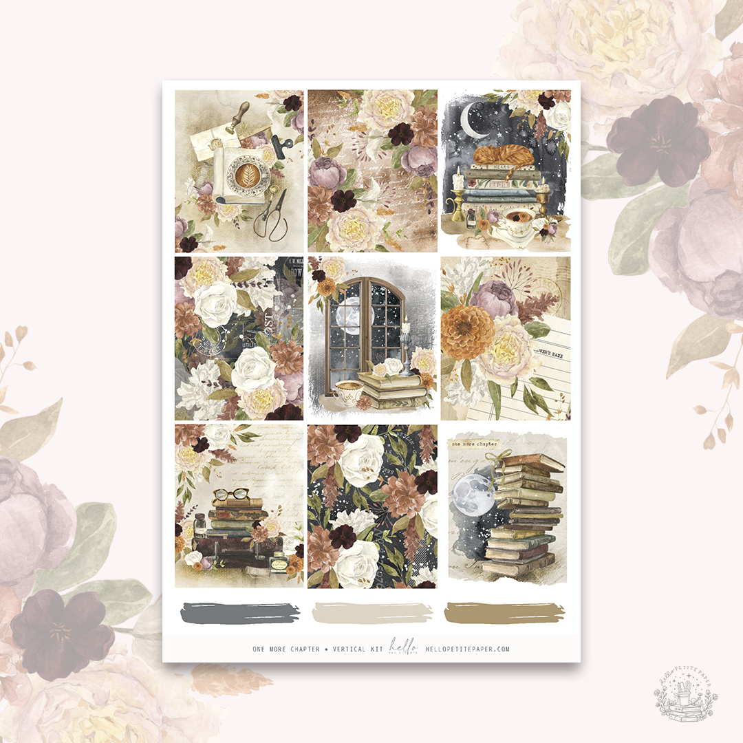 One more chapter   - planner sticker kit (4 sheets or a la carte)