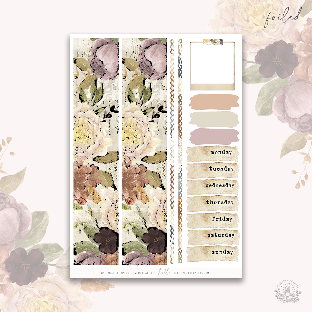 One more chapter  - FOILED sticker kit