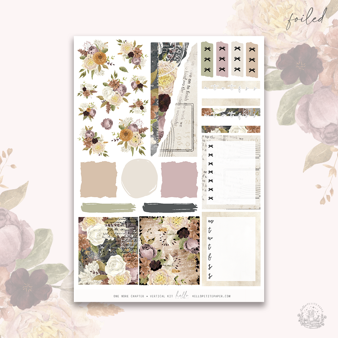 One more chapter  - FOILED sticker kit
