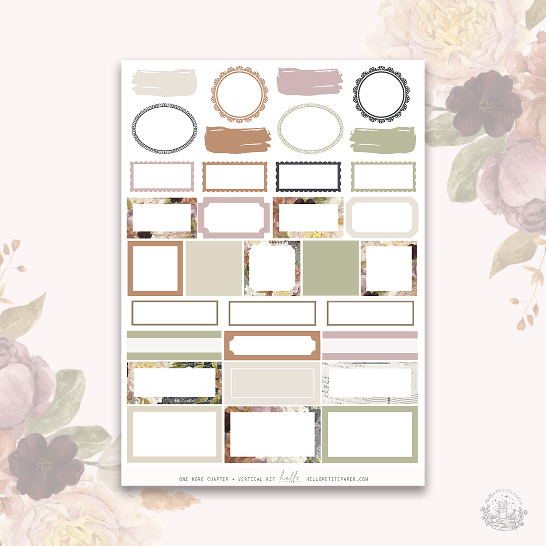 One more chapter   - planner sticker kit (4 sheets or a la carte)