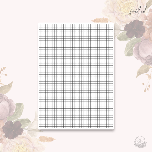 Washi paper - FOILED grid | tearable washi sticker  sheet