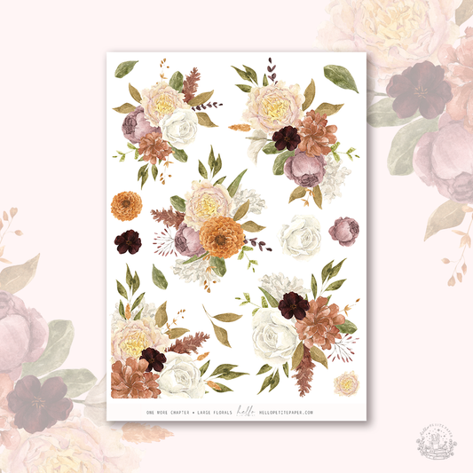 One more chapter - Large Floral Deco Stickers