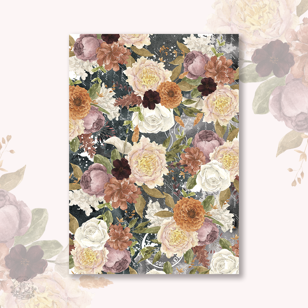 Vellum Paper - One more Chapter - Floral (A4 size)