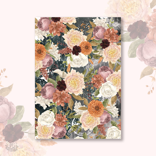 Vellum Paper - One more Chapter - Floral (A4 size)