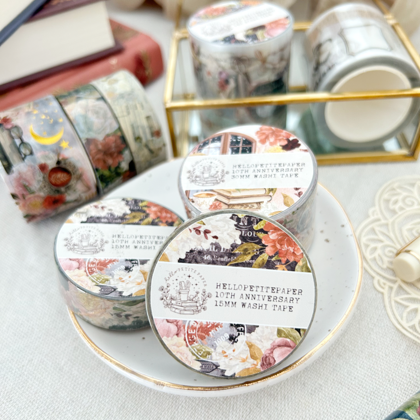 One more chapter washi tape (15mm) - Pattern (10th shop anniversary)
