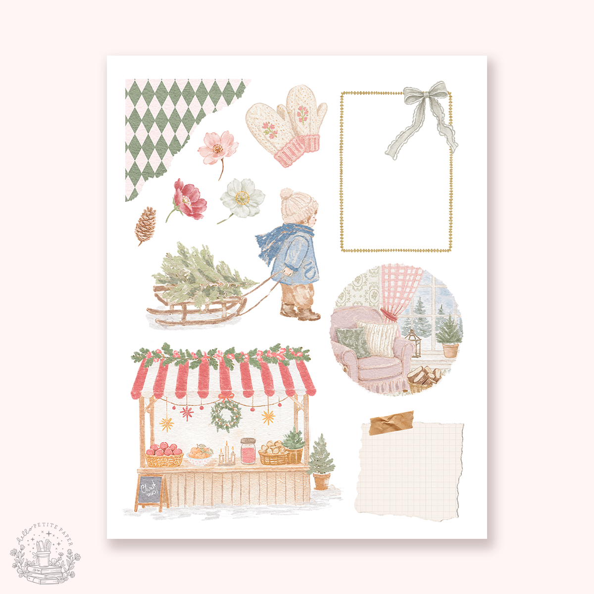 Petite Tuesday - Mini deco sticker collection (Sweet Christmas).