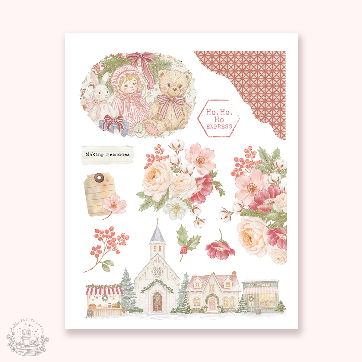 Petite Tuesday - Mini deco sticker collection (Sweet Christmas).