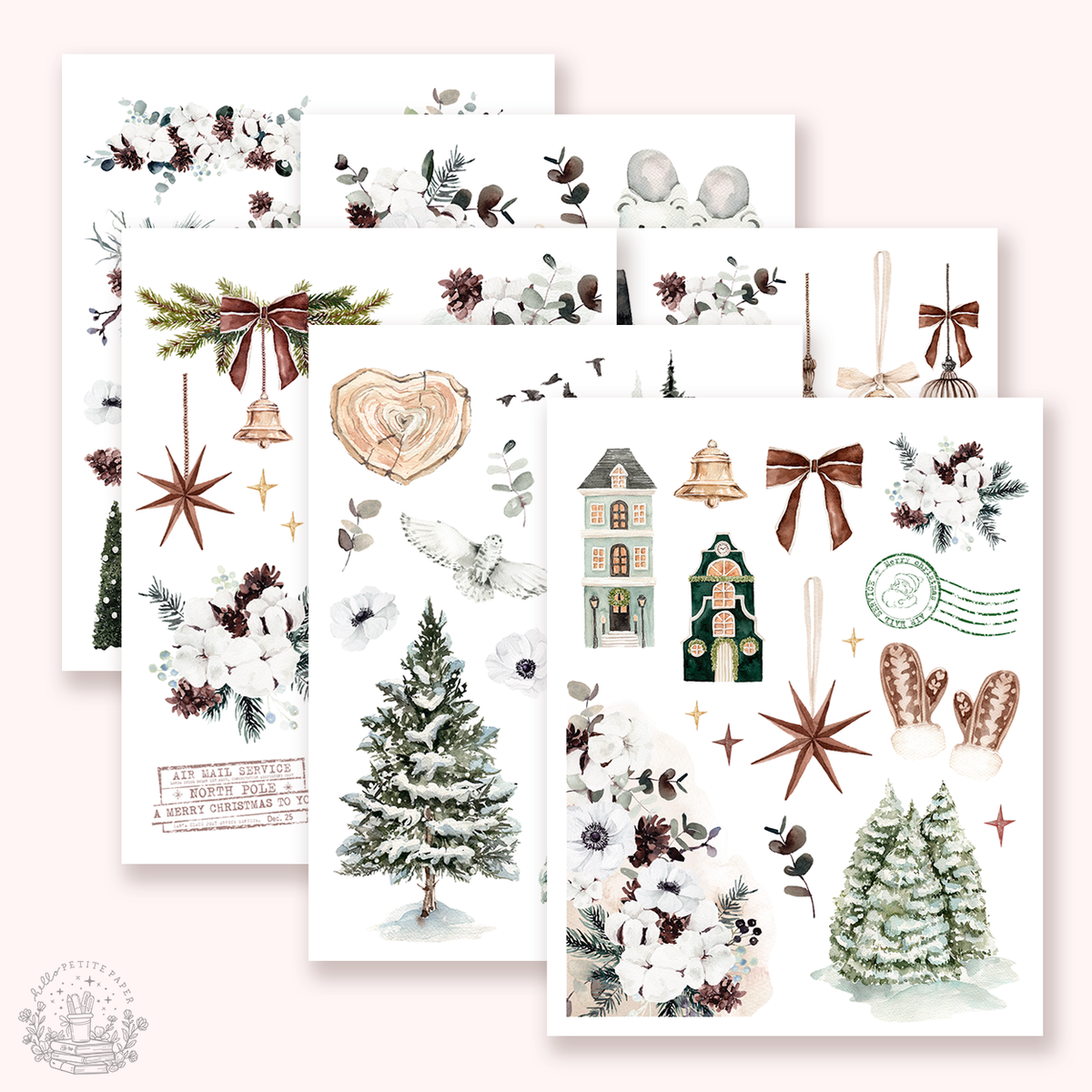 Petite Tuesday - Mini deco sticker collection (Wildwood Noel).