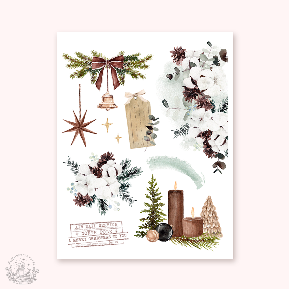 Petite Tuesday - Mini deco sticker collection (Wildwood Noel).