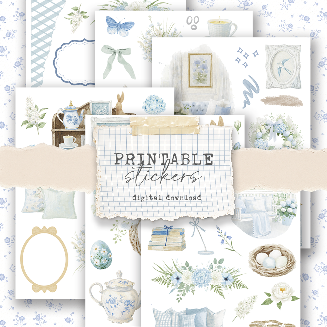 Printable sticker kit (Petite Tuesday 40) - digital download