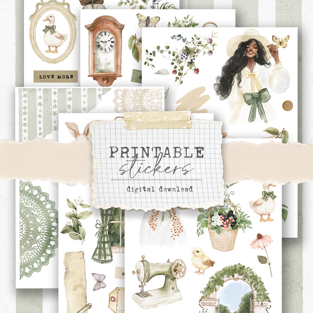 Printable sticker kit (Petite Tuesday 41) - digital download