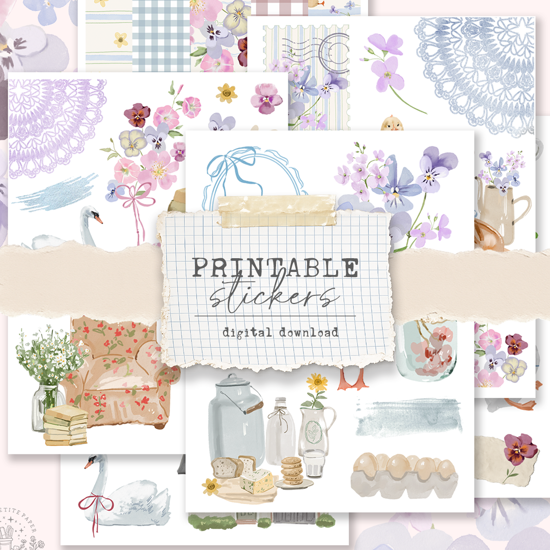 Printable sticker kit (Petite Tuesday 43) - digital download