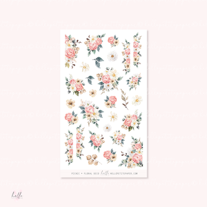Pic-nic collab collection - floral deco, planner stickers