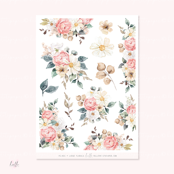 Pic-nic collab collection - Large Floral Deco Stickers