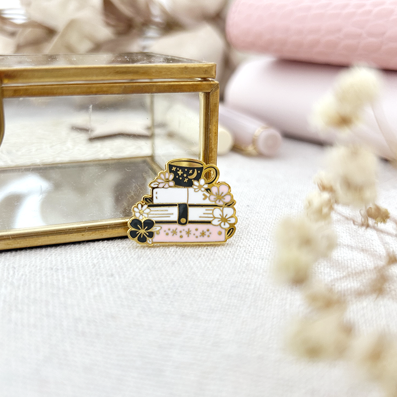 Journals & Coffee - limited edition magnetic enamel pin