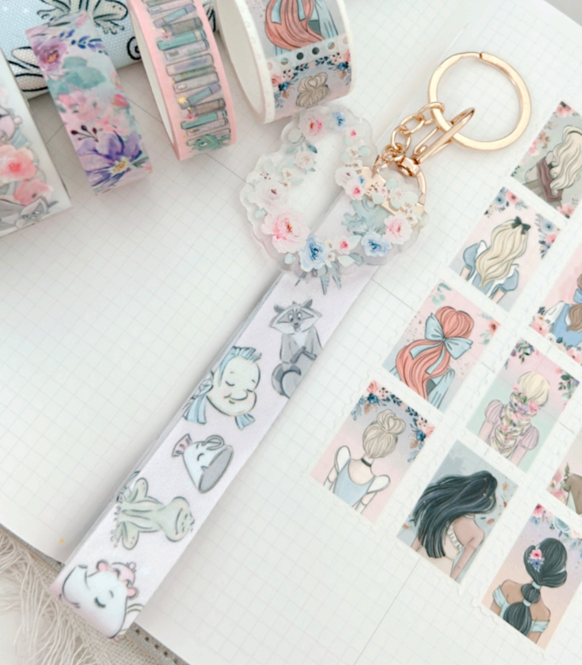 Princess lanyard keyring