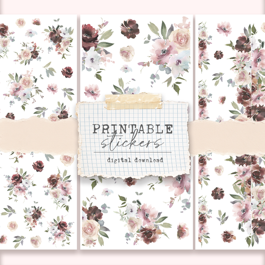 Printable stickers - Cozy Hues deco stickers (set of 3)