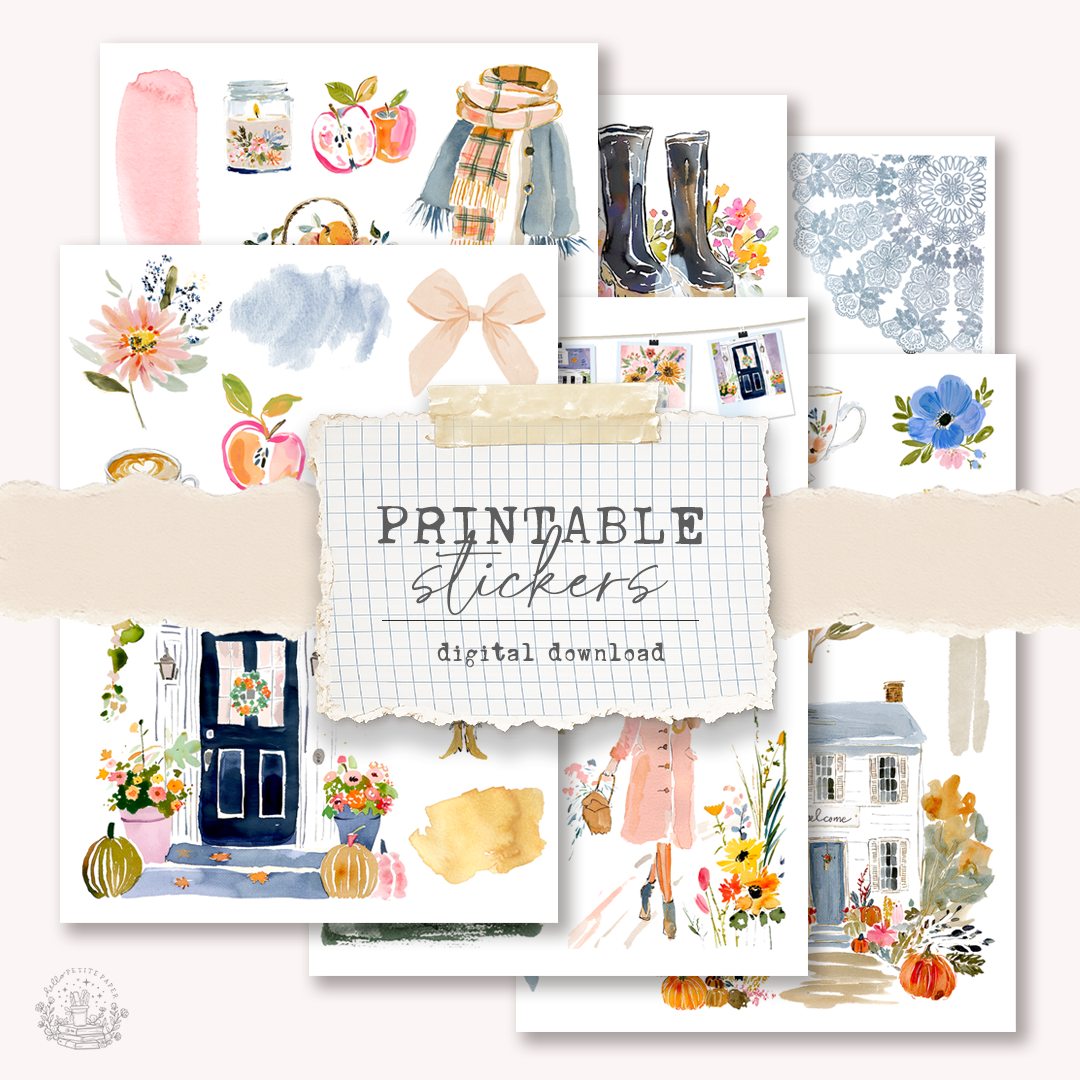 Printable sticker kit (Petite Tuesday 28) - digital download