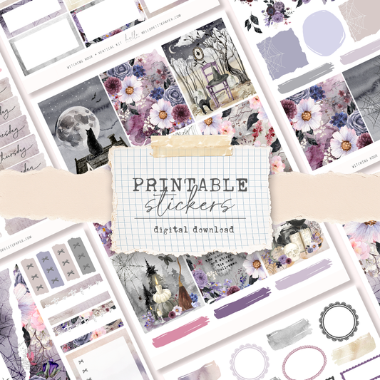 Printable stickers - Witching Hour Sticker kit (set of 4)