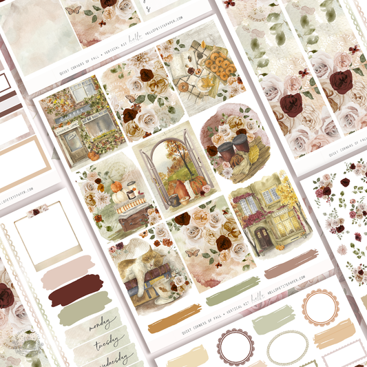 Quiet corners of Fall   - planner sticker kit (4 sheets or a la carte)
