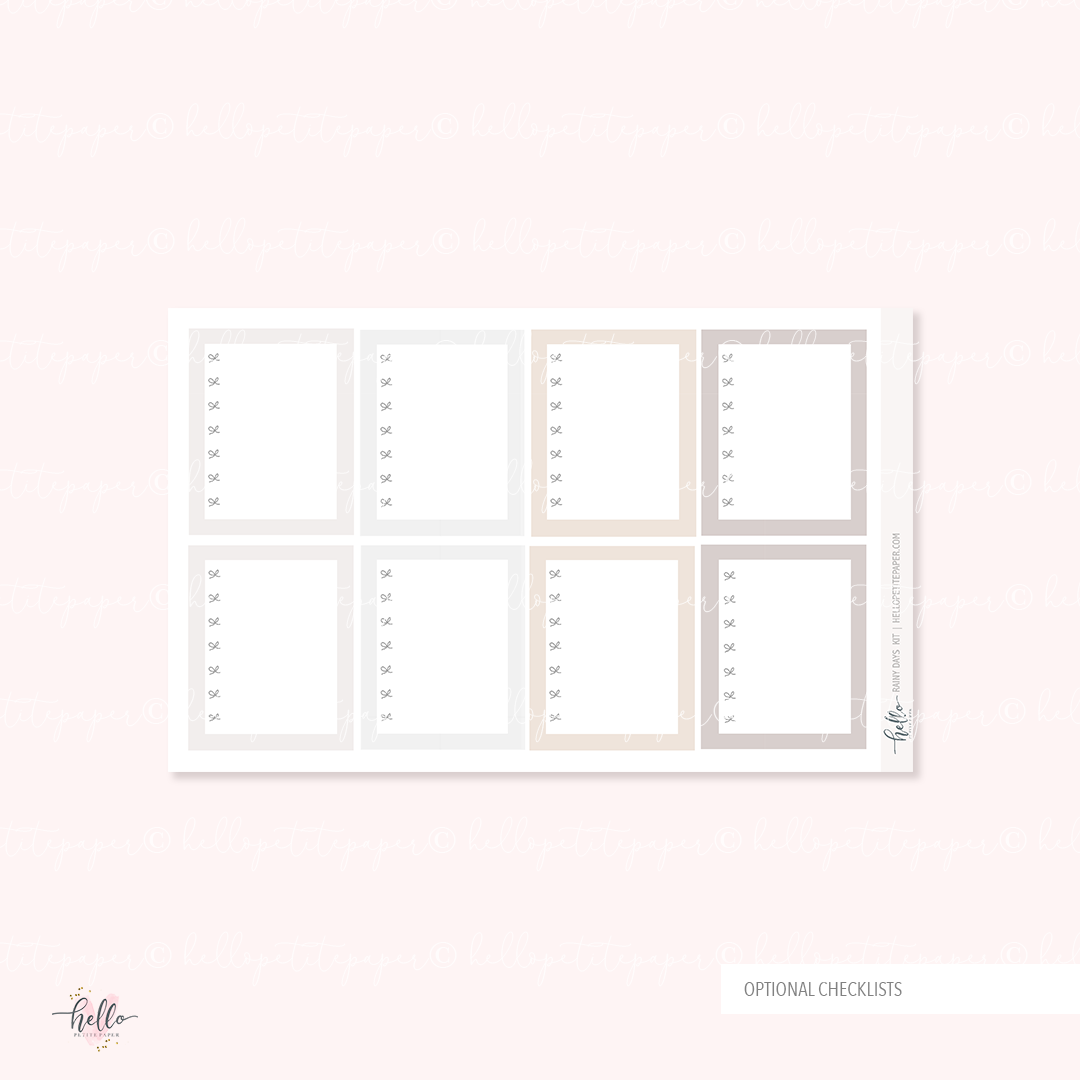 Printable stickers - Rainy days sticker kit