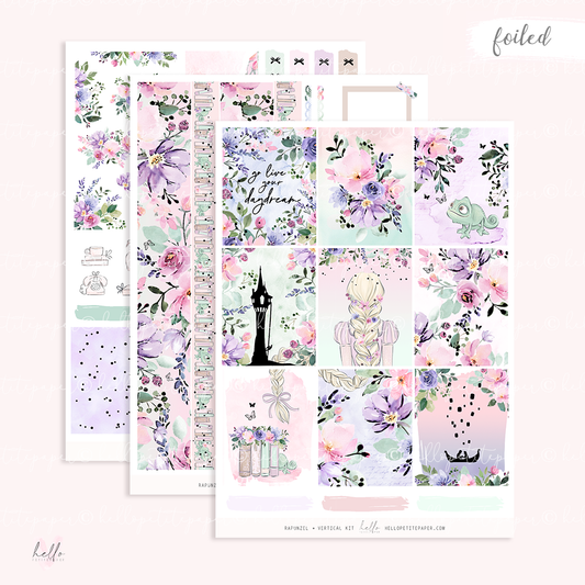 Rapunzel - FOILED KIT - premium matte paper sticker kit