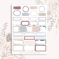 Rosy Winter - vertical planner sticker kit (4 sheets or a la carte)