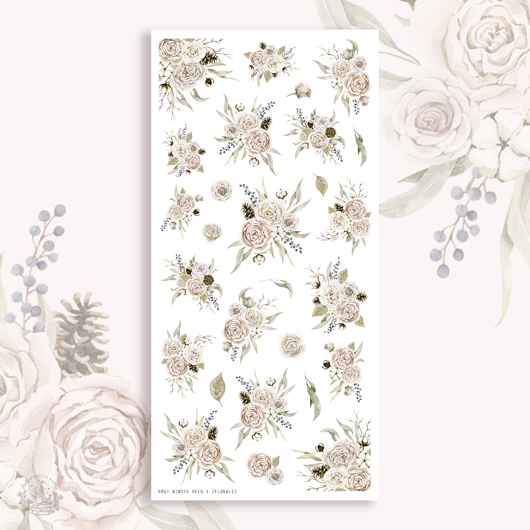 Rosy Winter  - Deco stickers 1 (florals)