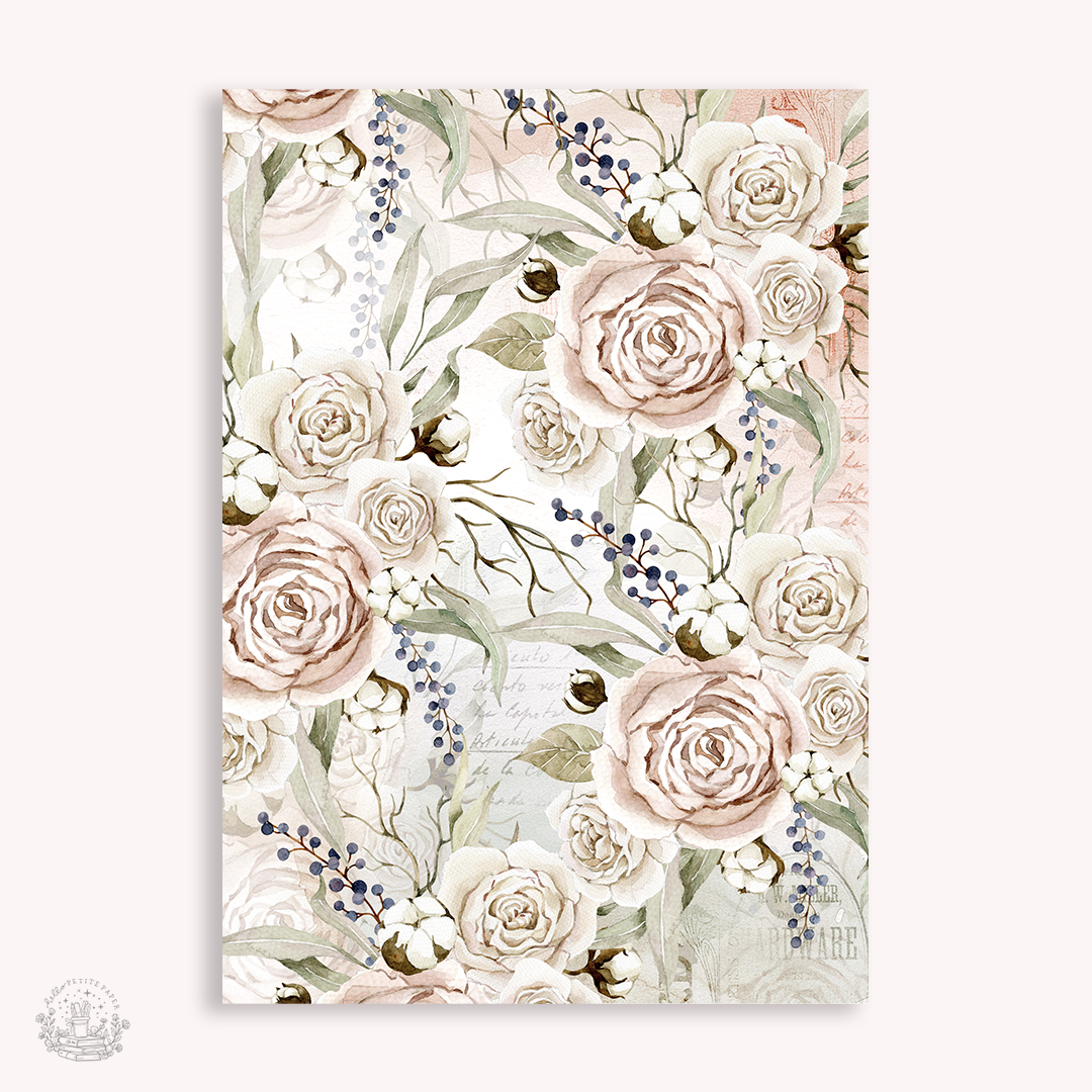 Vellum Paper -  Rosy winter (A4 size)