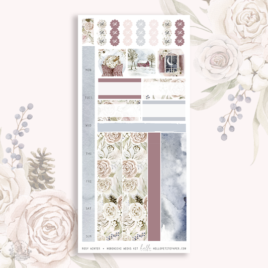 Rosy Winter - Hobo weeks sticker kit
