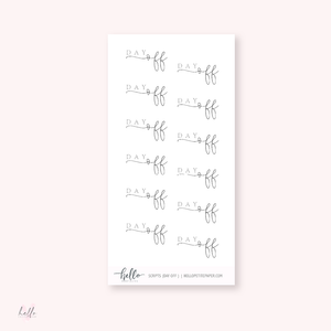 Mini scripts | Day Off - planner stickers