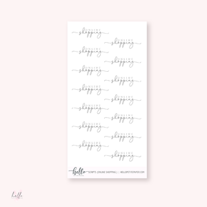 Mini scripts | Online Shopping - planner stickers
