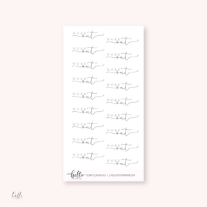 Mini scripts | Workout - planner stickers