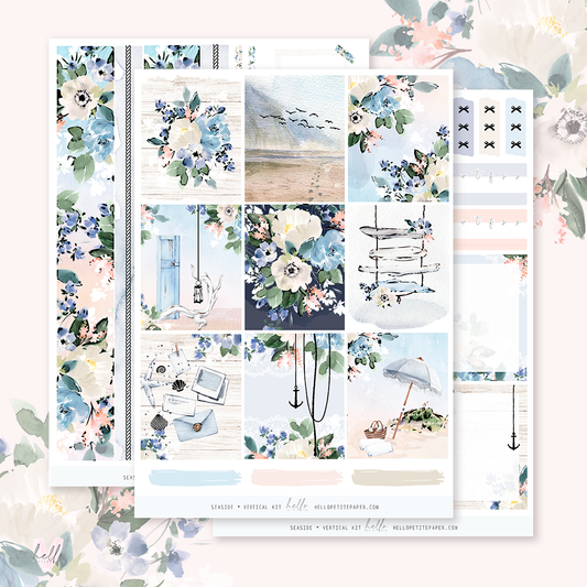 Seaside - FOILED KIT - premium matte paper sticker kit