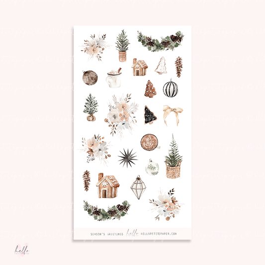 Seasons Greetings - MIX deco, planner stickers