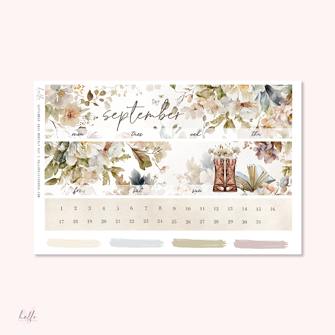 September Monthly Sticker Kit