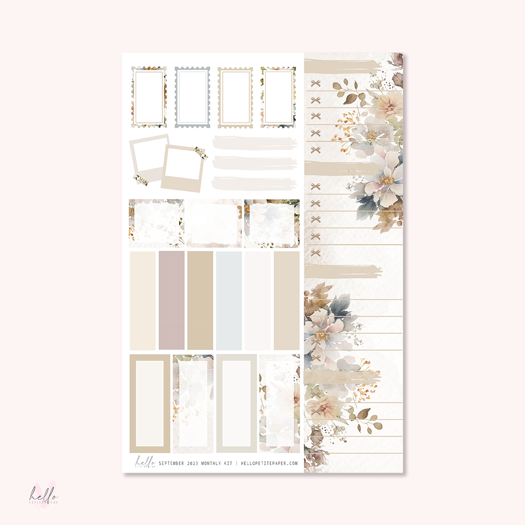 September Monthly Sticker Kit