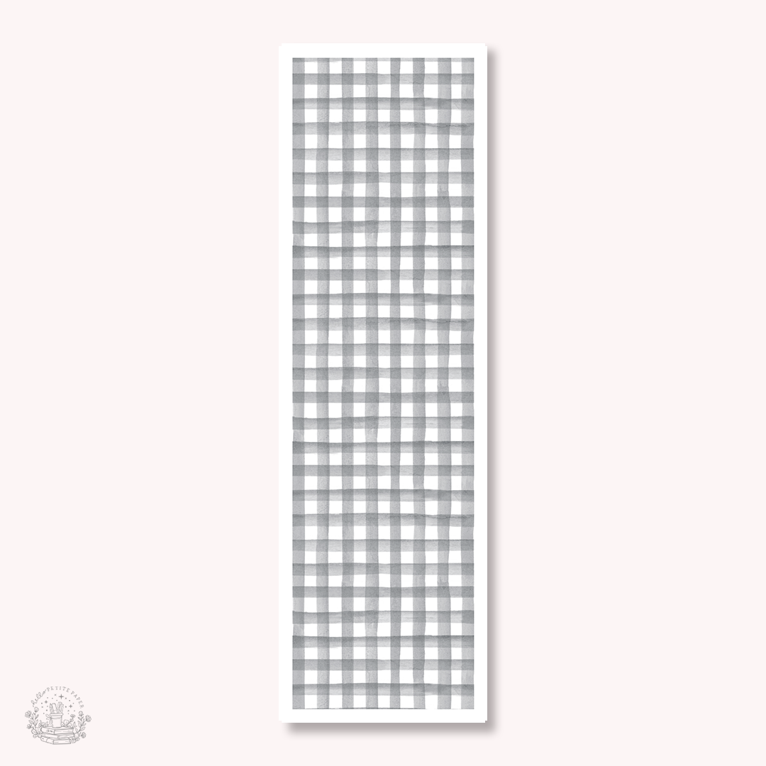 Sidebar strips (gingham dark grey) – Hello Petite Paper | planner stickers