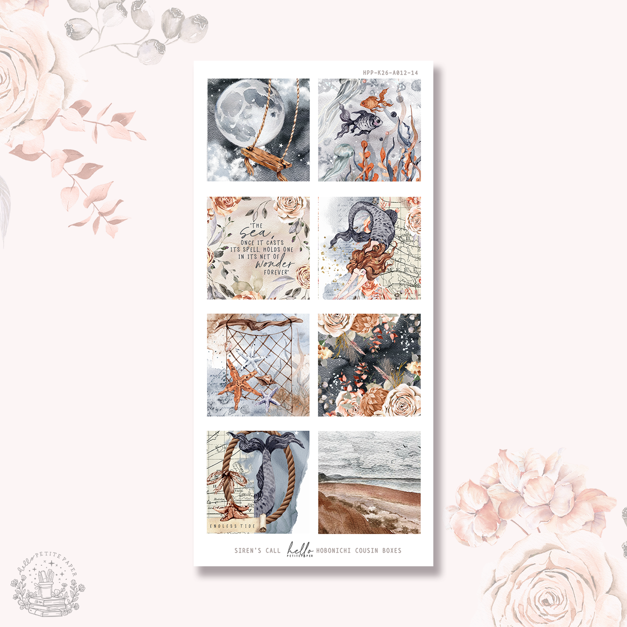 Siren's Call - Hobonichi cousin boxes stickers