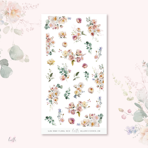 Slow Down - floral deco, planner stickers