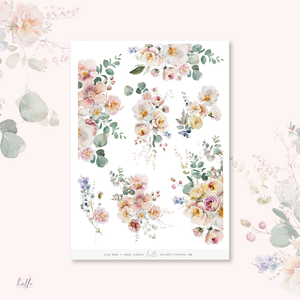 Slow Down - Large Floral Deco Stickers