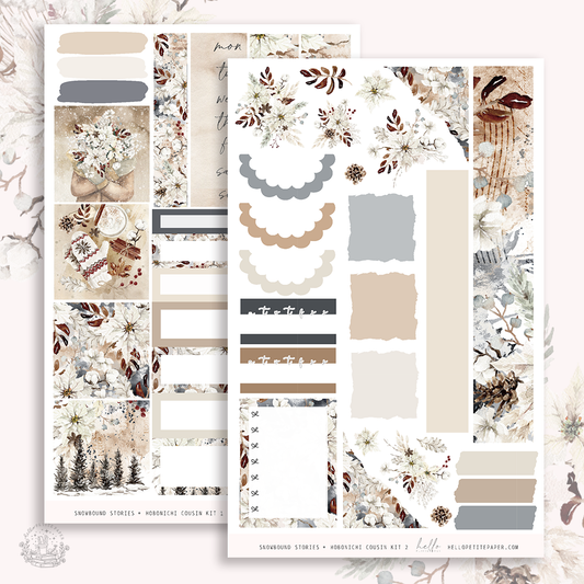 Snowbound stories  -  Hobonichi Cousin Sticker Kit