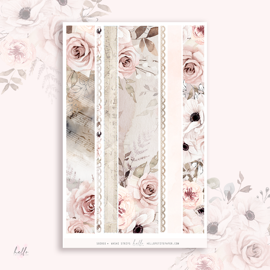 Soirée  - Transparent Washi strips