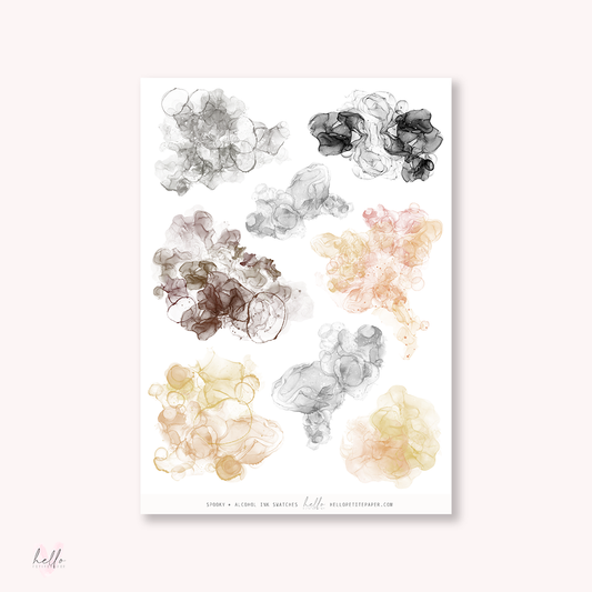 Spooky - Alcohol Ink Swatches