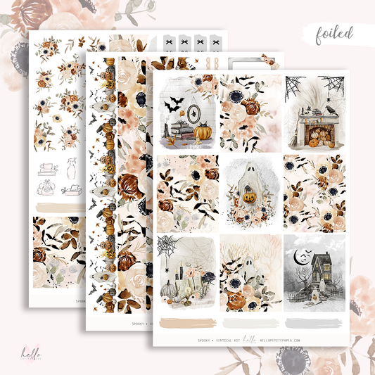 Spooky - FOILED KIT - premium matte paper sticker kit