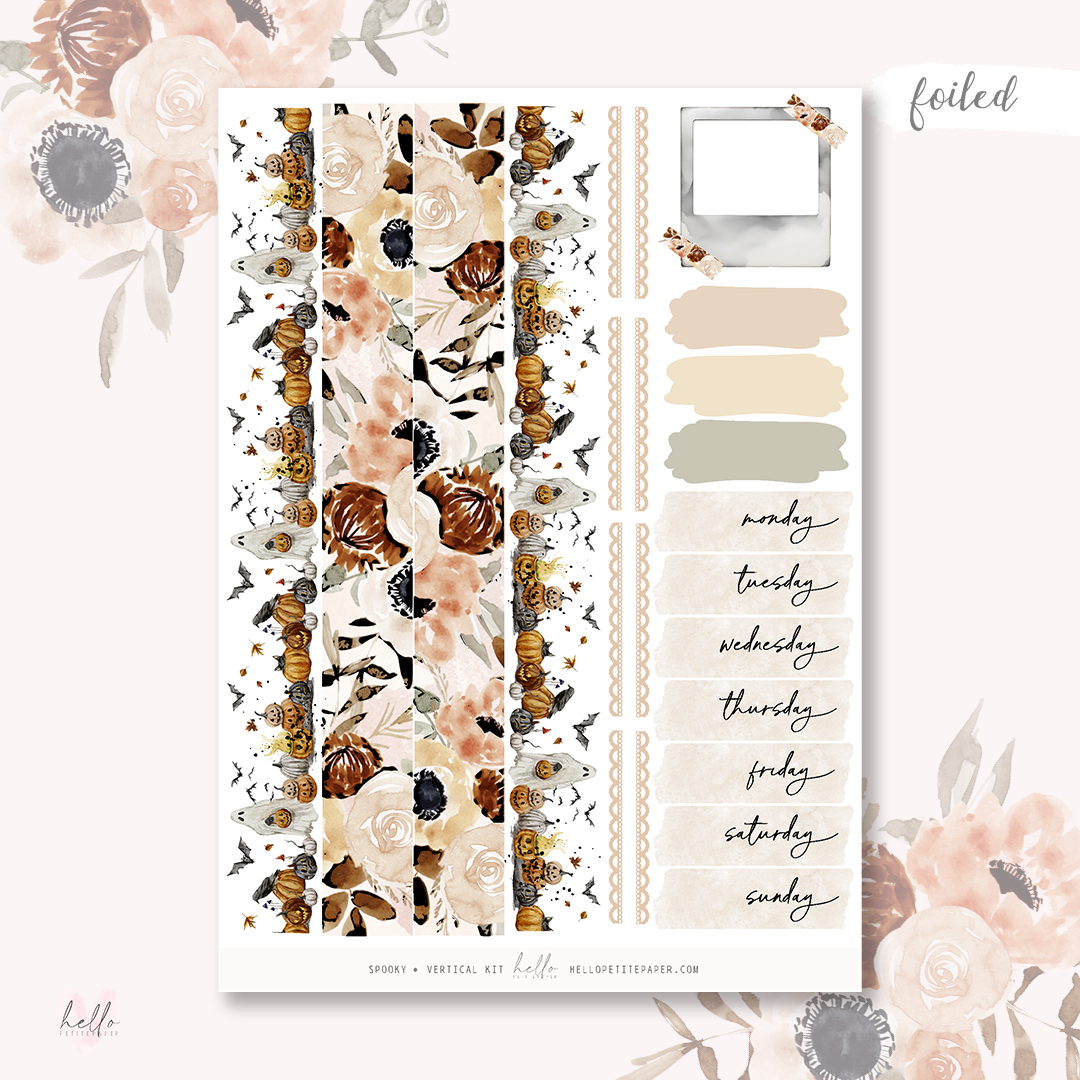 Spooky - FOILED KIT - premium matte paper sticker kit
