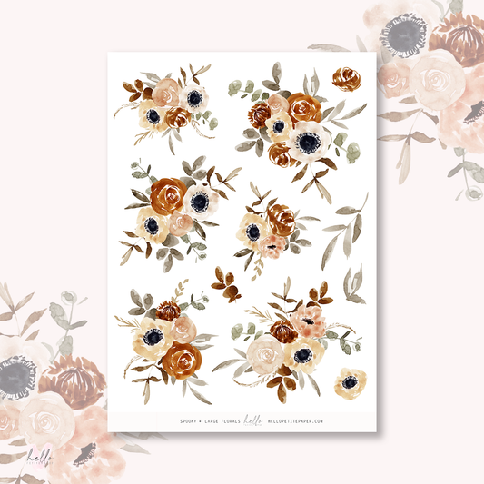 Spooky - Large Floral Deco Stickers