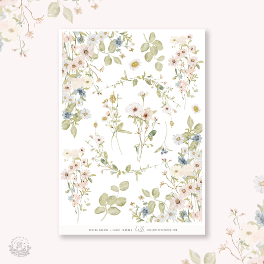 Spring Dreams  - Large Floral Deco Stickers